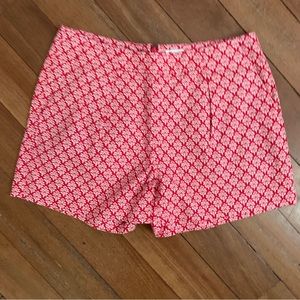 Madewell Red Deck Shorts in Tulip Tree Print